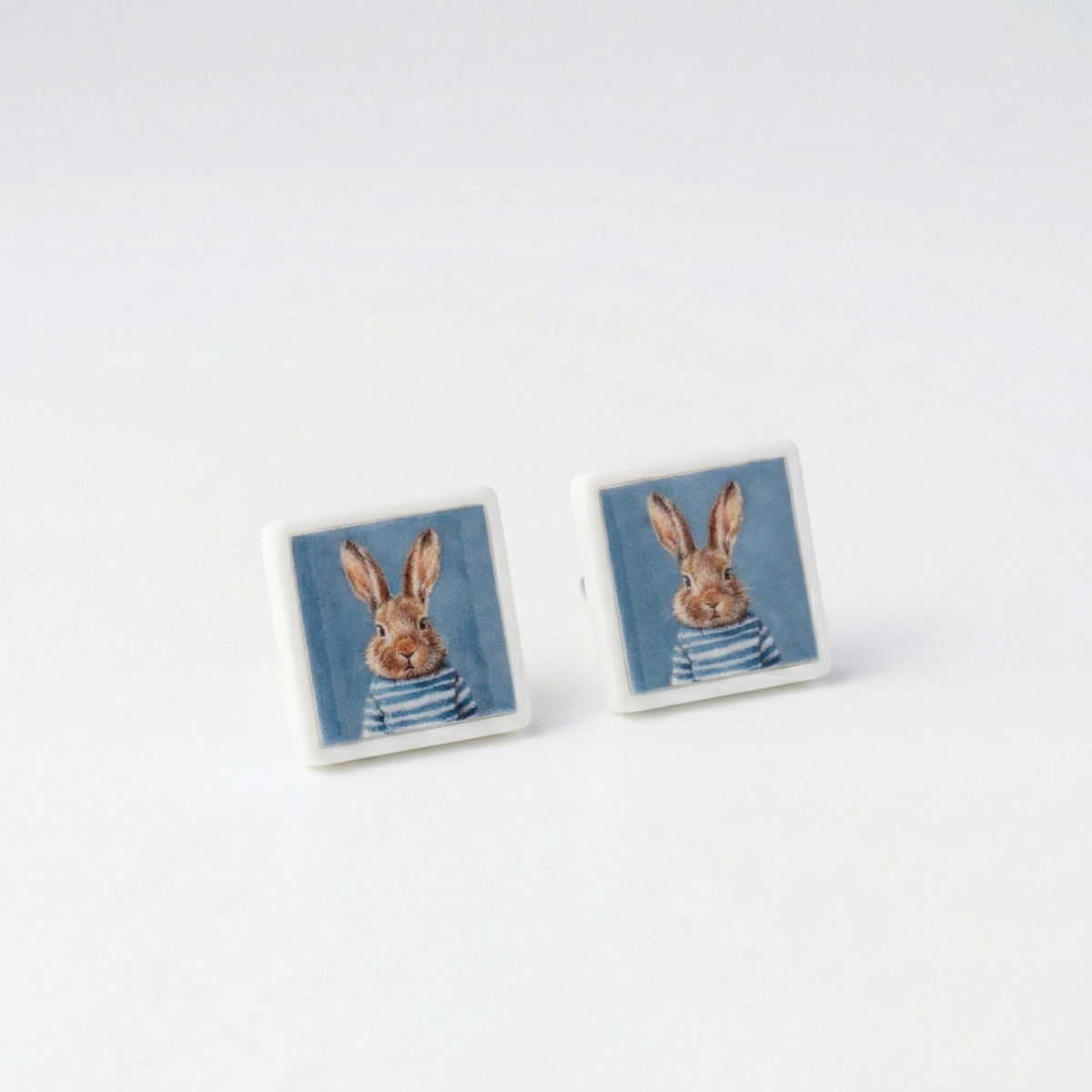 El Yapımı Seramik Küpe - Rabbit